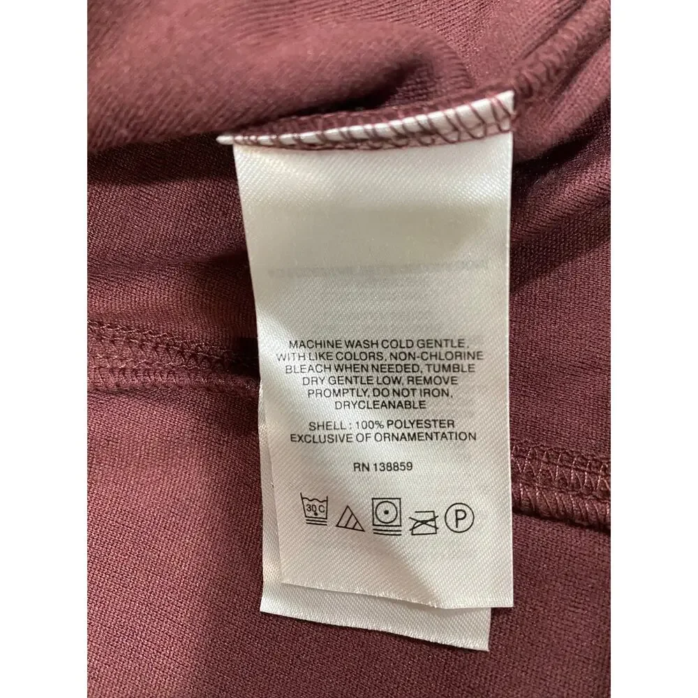 Columbia XL Burgundy Long Sleeve Fleece Shirt